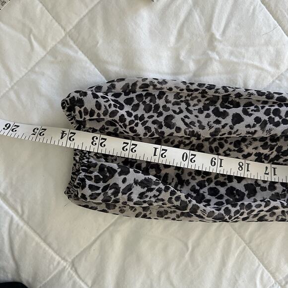 Bailey 44 Mixed Media Twofer Top Black Womens XS Leopard - Picture 7 of 10